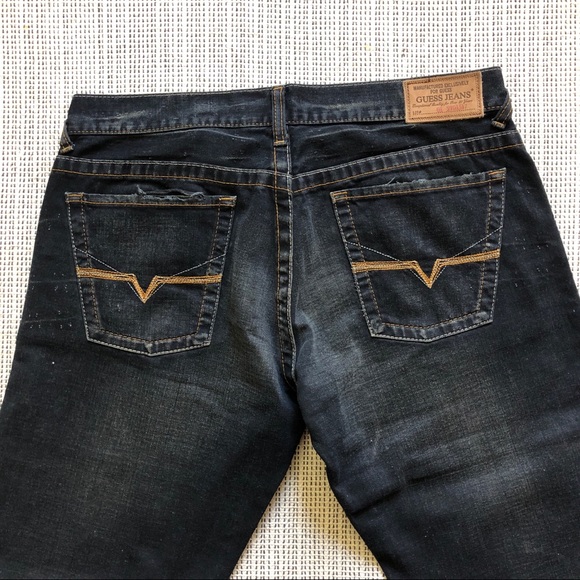 VINTAGE-Guess Jeans, Rebel ~ Low Rise Straight, size W34/L32, vintage blue. - Picture 12 of 17